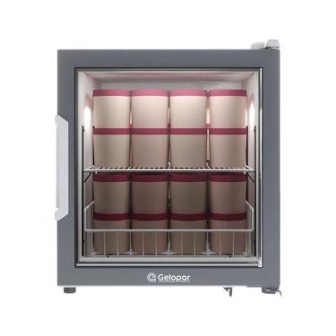 Imagem de Refrigerador Bancada Com Porta De Vidro 85l Gfb75 Gelopar Expositor Branco 220v