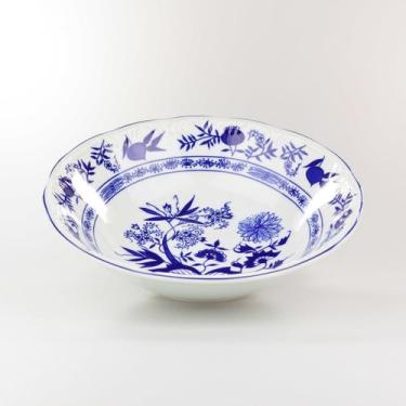 Imagem de Saladeira 24 cm Porcelana Schmidt - Dec. Cebolinha, Branco
