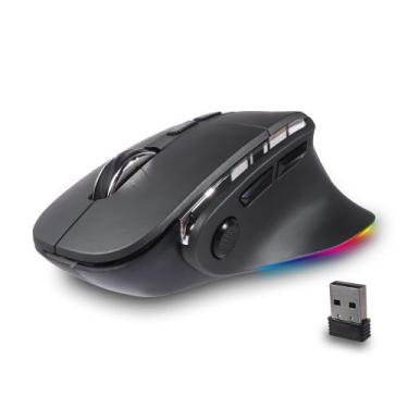 Imagem de Mouse KUYHRF Ergonômico Bluetooth Vertical Sem Fio Cinza