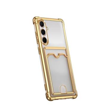 Imagem de Danglyld Capa de cartão transparente para Galaxy A54 5G, capa carteira transparente de ajuste fino com compartimento para cartão de crédito, bolso para cartão de crédito, capa protetora à prova de