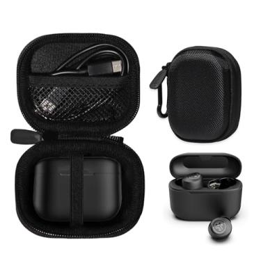 Imagem de CaseSack Capa para JLab Go Pop+, Go Air Pop, Air, Air Tones+/Tones, JBuds Mini True Wireless Earbuds, organizador compacto para o carregador e cabo carregador (preto)