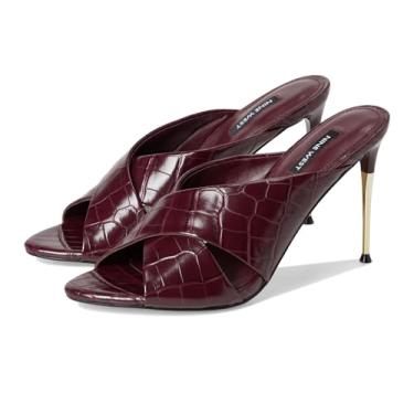 Imagem de Nine West Sandália feminina de salto Sancie, Croco vermelho escuro, 40