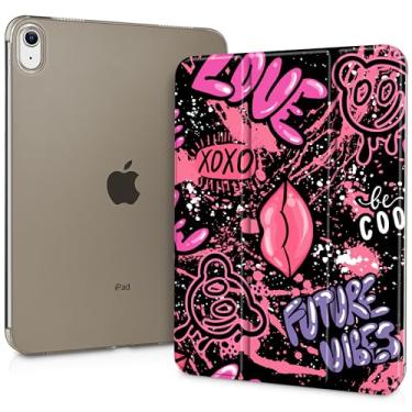 Imagem de Capa para iPad de 11 polegadas A16 2025 geração 11ª / iPad 11 polegadas 10ª geração 2022, suporte dobrável inteligente, policarbonato transparente, translúcido, capa fina para despertar/hibernar