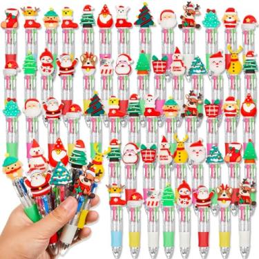 Imagem de Kosiz 150 canetas esferográficas 4 em 1 multicoloridas, para férias, aniversários, festas, prêmios, material de escrita de escritório, 150 peças