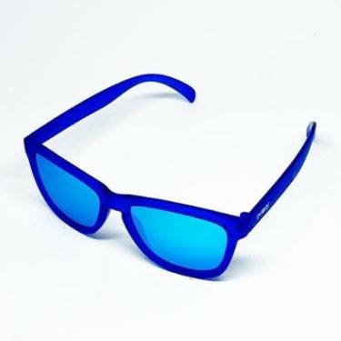 Imagem de Óculos de Sol Corrida e Casual EVOXY Pulse Square Masculino Feminino Azul - Lentes Azuis-Unissex
