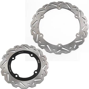 Imagem de Arashi Discos de freio dianteiros traseiros rotores para Honda CB500F CBR500R 2013-2021, CB500X 2013-2018, acessórios de substituição de motocicleta prata