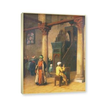 Imagem de NHLDZYH Moldura champanhe. Imagem natureza em tela, (sem título 63) por Jean Leon Gerome, reprodução de quadros, quadro de arte de parede de tela para casa. 60x80cm