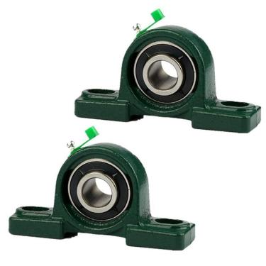 Imagem de 02 Mancal Pedestal Com Rolamento P204 20Mm