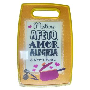 Imagem de Tábua Corte Carne Legumes Plástico Reforçado Resistente 30Cm