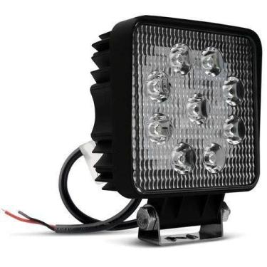 Imagem de Farol Milha Auxiliar Universal LED Quadrado 6000k 24000LM - SHOCKLIGHT