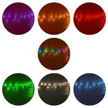 Imagem de Pisca Pisca 100 LEDs 10m 8 Funções Natal Festa Jardim Varanda 220V - D