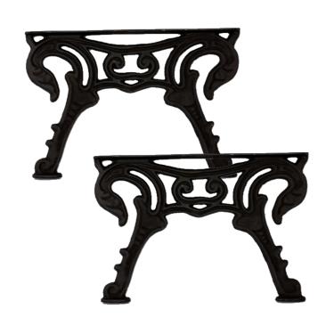 Imagem de Par Pé de Mesa Base Tamanduá em Ferro Fundido 54x37cm