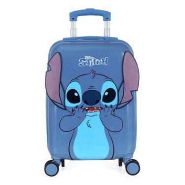 Imagem de Mala De Viagem Rodas Duplas Pequena Infantil Stitch E Angel - Luxcel, 