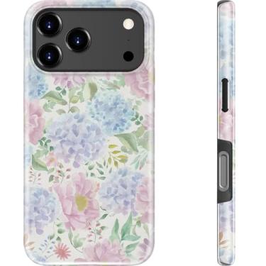 Imagem de Goodon Capa para iPhone XX Pro Max - Carregamento sem fio - Capa rígida de camada dupla e capa de silicone - Capa protetora para celular com lindos designs de flores silvestres para mulheres - Sonho