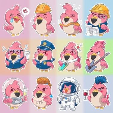 Imagem de Adesivo Kawaii Fofo para Crianças - Decoração de Quarto e Cadernos com Frutas Animais e Emojis 30x30cm