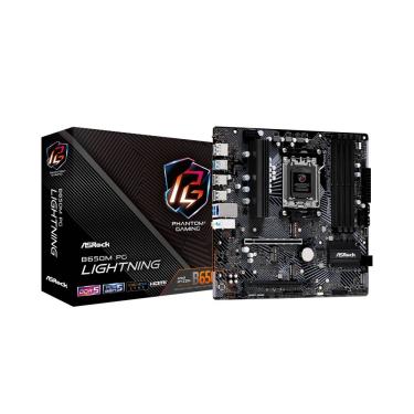 Imagem de Placa Mãe AsRock B650M PG Lightning AM5 4xDDR5 Chipset AMD B650 mATX