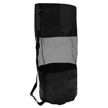 Imagem de Luzhengyang Bolsa esportiva de malha para mergulho com snorkel e natação - Bolsa de malha grande para armazenamento de equipamentos - Alça de ombro ajustável - para atividades na praia e piscina