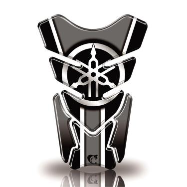 Imagem de Protetor De Tanque Adesivo Moto Factor Fazer Xj6 Yamaha Diapazão Cinza Preto