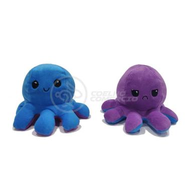 Imagem de Polvo Reversível De Pelúcia 2 Em 1 Tiktok Azul E Roxo