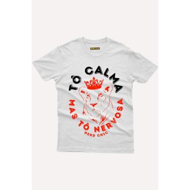 Imagem de Camiseta Nerd Chic Tô Calma, mas Tô Nervosa-Unissex