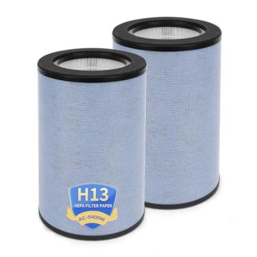 Imagem de Filtro de substituição FLT9400 compatível com purificador de ar GermGuardian AC9400W AC9600W, filtro de ar K 360° True HEPA H13 carvão ativado 4 estágios (pacote com 2)