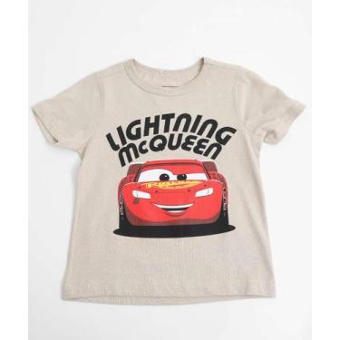 Imagem de Camiseta Infantil Mc Queen Manga Curta Disney Tam 1 a -86082, Bege, 1