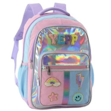 Imagem de Mochila Feminina Juvenil Holográfica YEPP-Feminino