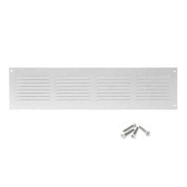 Imagem de ABOUT VENT Tampa de ventilação de 35,56 x 5 cm (abertura do duto) - Capas de ventilação brancas para parede e teto - grade de retorno de metal - Registro de saídas de ar HVAC AC para uso interno e