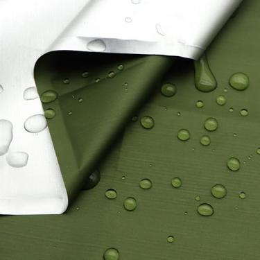 Imagem de David accessories Tecido impermeável por jarda, 1 jarda x 59 polegadas de largura, tecido para roupas ao ar livre, costura, pipa, bandeira, artesanato DIY (verde militar)