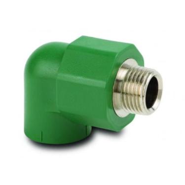 Imagem de Joelho 90º com Rosca Macho Tigre PPR 25mmx1/2''