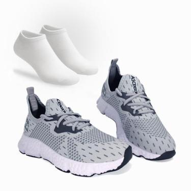 Imagem de Tênis Masculino Ascension Meia Branca  Estilo, Leveza e Conforto em To