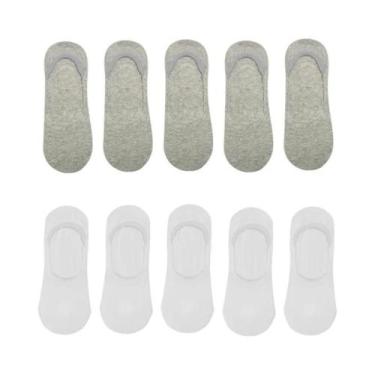 Imagem de Meias Invisíveis Masculinas De Bambu Respiráveis Cano Baixo 10 Pares A