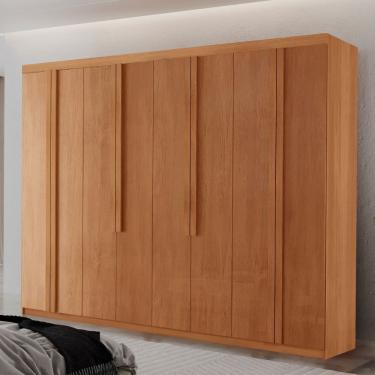 Imagem de Guarda Roupa Casal Senna Mdf Com 8 Portas 4 Gavetas Moderna Naturalle