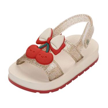 Imagem de Sandalia Infantil Menina Leve Macio Ajuste Zaxynina Cherry