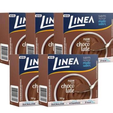 Imagem de Kit 5 Pó para Pudim De Chocolate Linea 25g