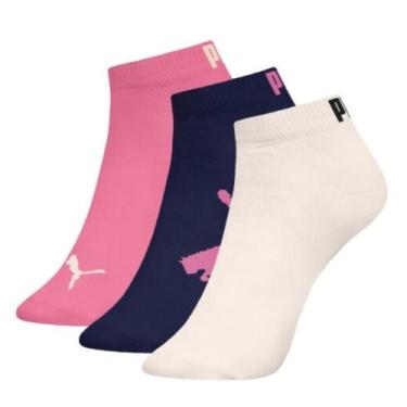 Imagem de Meia Puma Sapatilha Infantil 2710.001 C/3, Rosa, Marinho, Off white, 2