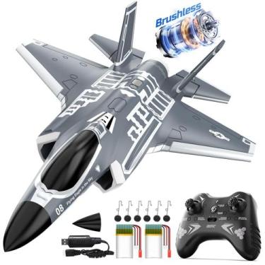 Imagem de Avião RC DEERC F35 com motor brushless, 4 canais e estabilizador giros