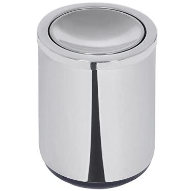 Imagem de Lixeira Basculante em Aço Inox com Base em Polipropileno 10 Litros, Tramontina, Inox