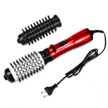 Imagem de Escova Rotativa Seca Alisa E Modela, Íons, Cerdas Mistas, 2 Em 1, 110 volts, Volume, Brilho, Secador, Modelador, Cabelos Lisos e Ondulados