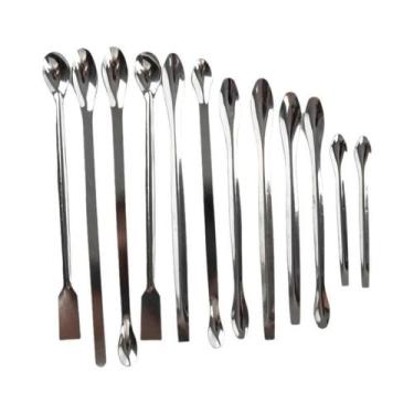 Imagem de Conjunto De 12 Colheres De Amostragem De Aço Inoxidável Para Laboratór