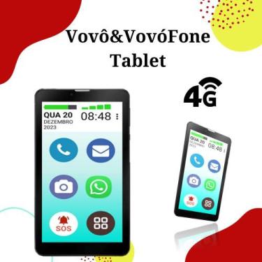 Imagem de Tablet vovôvovófone 32gb 4g botões sos faz e recebe ligação - Kross
