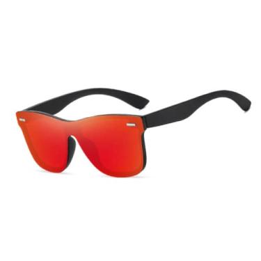 Imagem de Óculos de Sol Polarizado Clássico UV400 Masculino e Feminino Lente Polarizada (Vermelho)