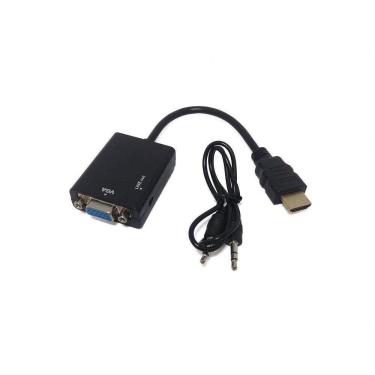 Imagem de Adaptador De Vídeo Hdmi Para Vga Com Saida De Áudio P2