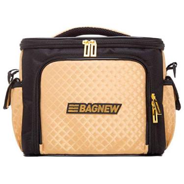 Imagem de Bag New Bolsa Térmica 3 Potes Preto Com Dourado Fit Fashion