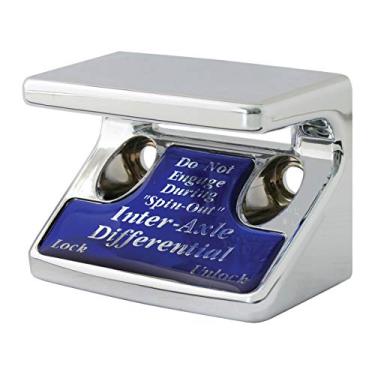 Imagem de GG Grand General 96061 Protetor de interruptor cromado com adesivo diferencial de eixo azul para Freightliner