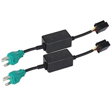 Imagem de OVOTOR H4 9003 Descodificador com cancelamento de chicote anti-oscilação LED Flash sem erros, Fiação do resistor Canbus para Jeep Wrangler JK TJ Harley Davidson sistemas de farol LED