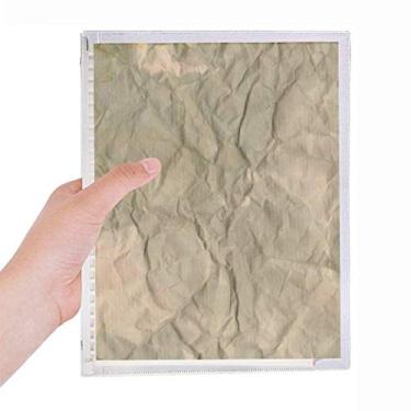 Imagem de Caderno de papelão ondulado com textura de dobra suja, folha solta, diário recarregável, papelaria