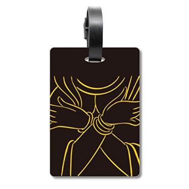 Imagem de Culture Religion Mão Padrão Busto Bolsa Etiqueta Cartão de Bagagem Etiqueta Scutcheon Etiqueta