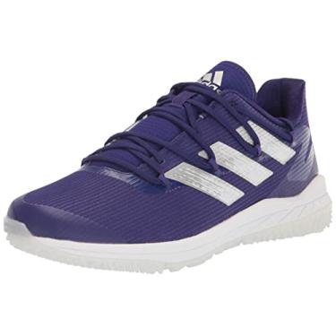 Imagem de adidas Adizero Afterburner 8 Turf Tênis de beisebol masculino, Team Collegiate Roxo/Prata Metálico/Branco, 16