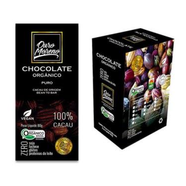 Imagem de Barra De Chocolate Orgânico 100% Cacau  Low Carb, Cetogênico Ouro More